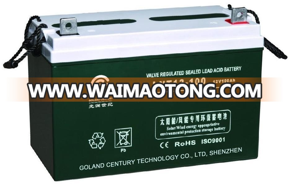 Deep Cycle Rechargeable 12V 4ah-250ah Lead Acid Battery for Solar System