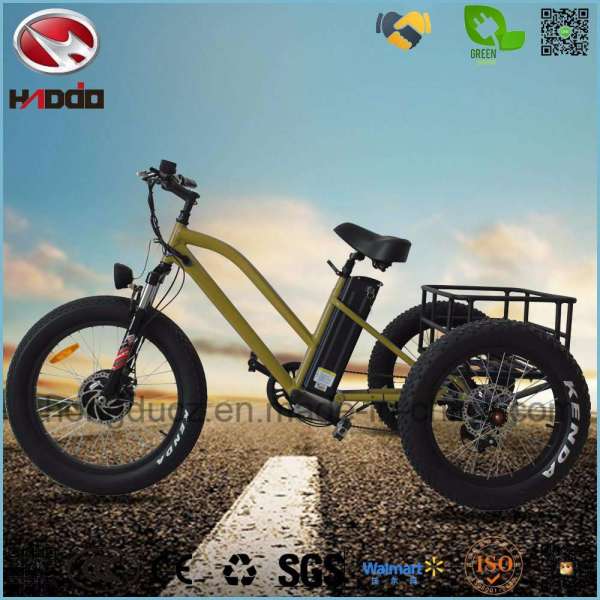 Electric Bike 500W Fat Tire Beach Tricycle Lithium Battery