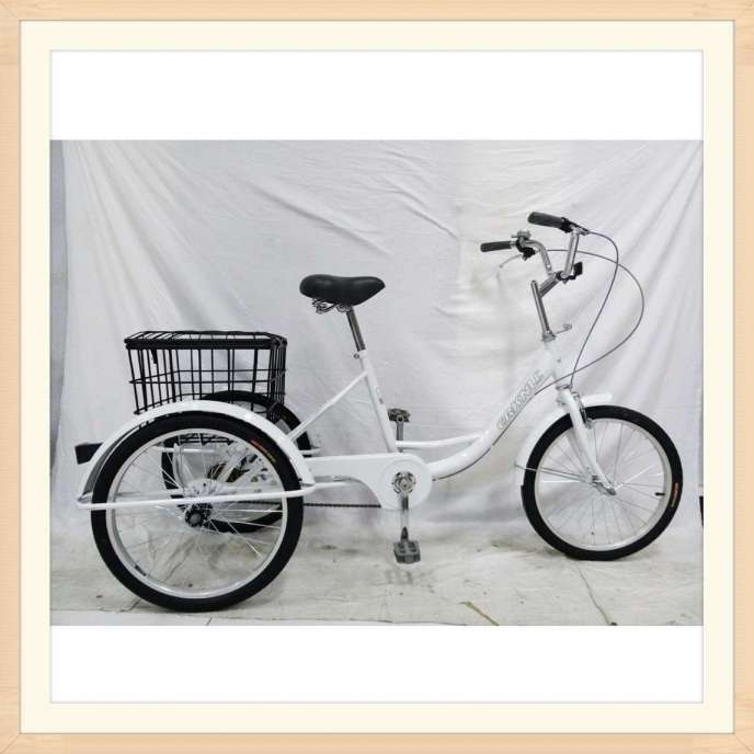 20′′ Steel Cheap Three Wheel Bikes with Rear Basket