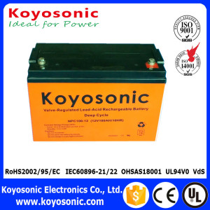 Rechargeable 12 Volt 100ah Deep Cycle Storage Battery Marine Battery